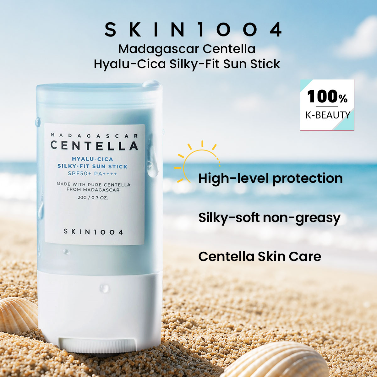 Skincare Centella - 스킨1004 마다가스카르 센텔라 히알루-시카 실키핏 선스틱,