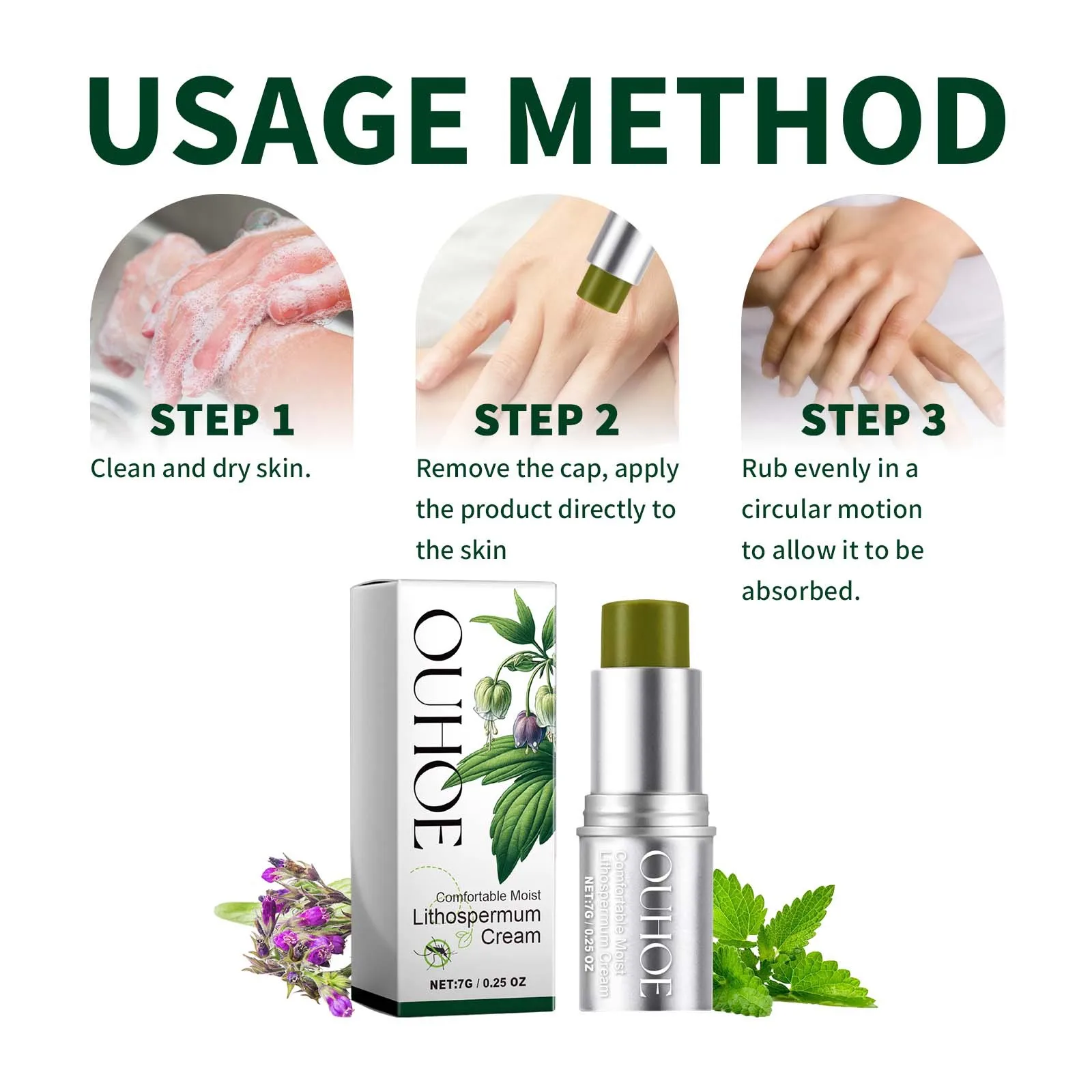 OUHOE 퍼플 그래스 허벌 모기 기피 크림, 천연 모 - Skincare Natur E 리뷰 및 가격