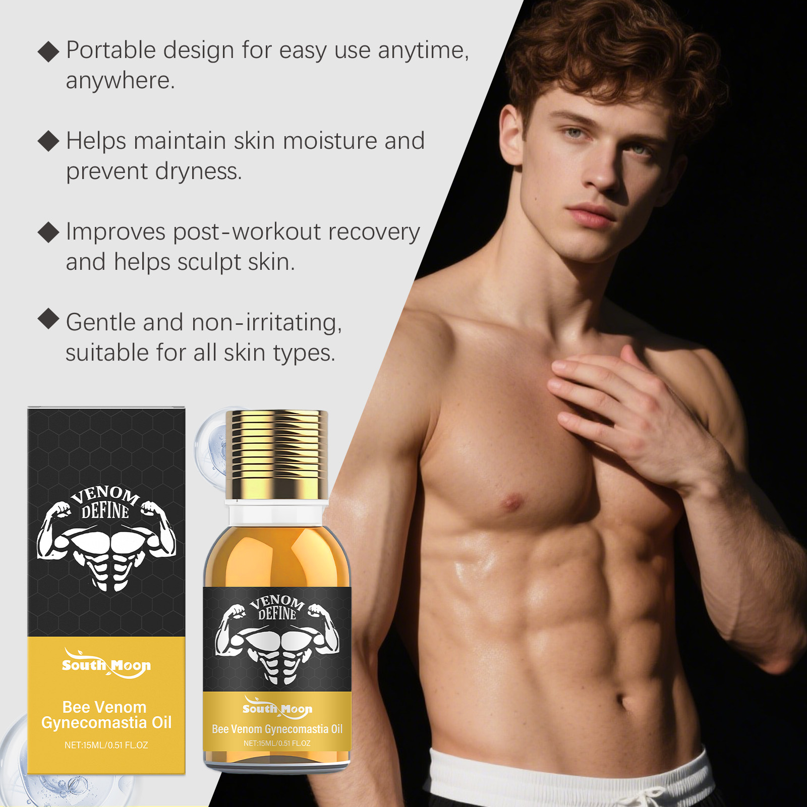 남성용 벌독 가슴확대 오일, 가슴 성형 마사지 세럼,  - Skincare Natur E 리뷰 및 가격