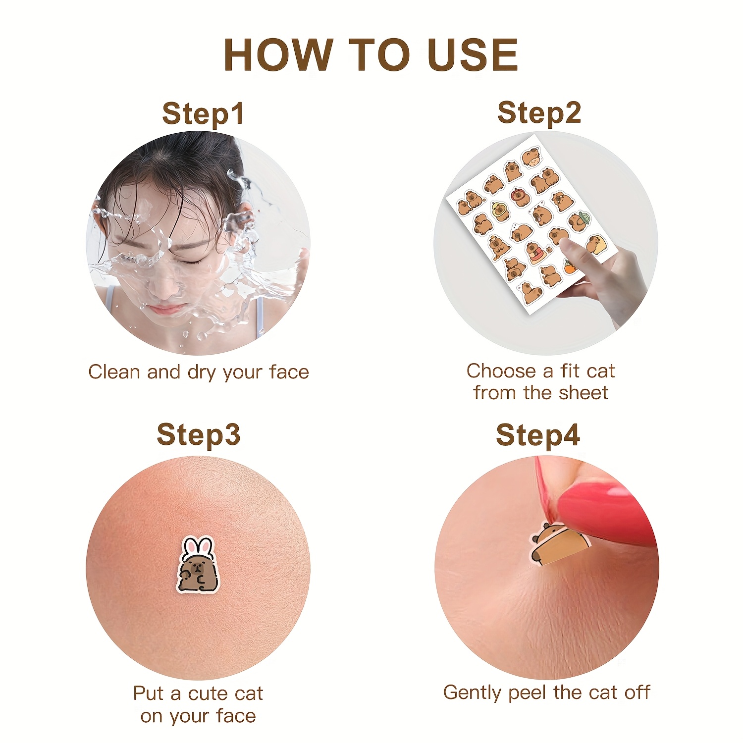 카피바라 모양의 여드름 패치, 얼굴 커버 - 무향, 파 - Skincare You 리뷰 및 가격