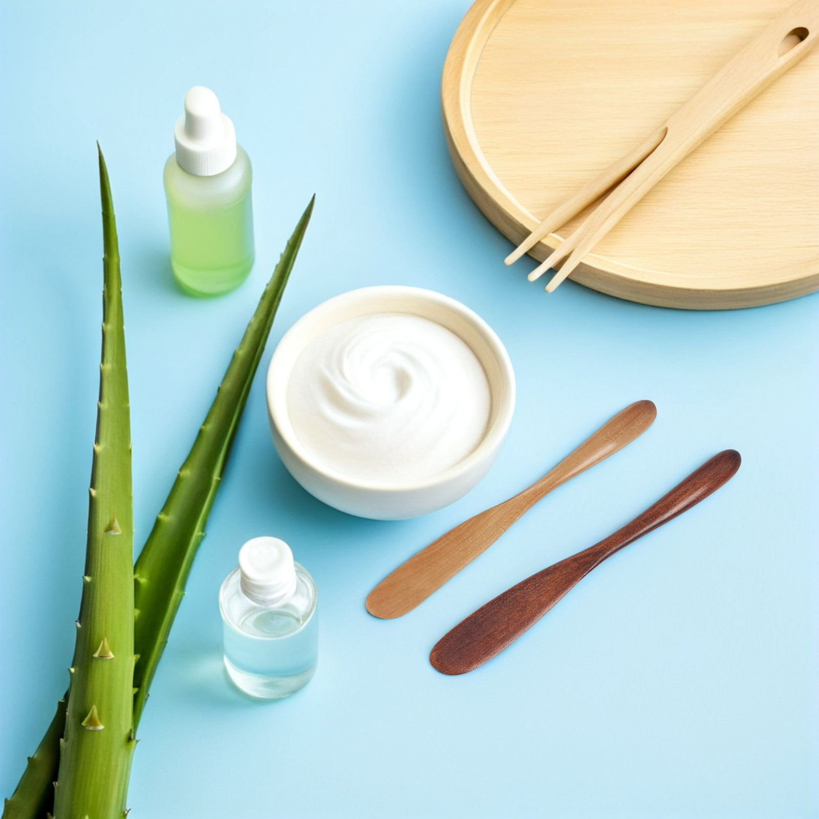 2개 세트 나무 스킨케어 스패츌라, 천연 재사용 가능  - Skincare Natur E 리뷰 및 가격