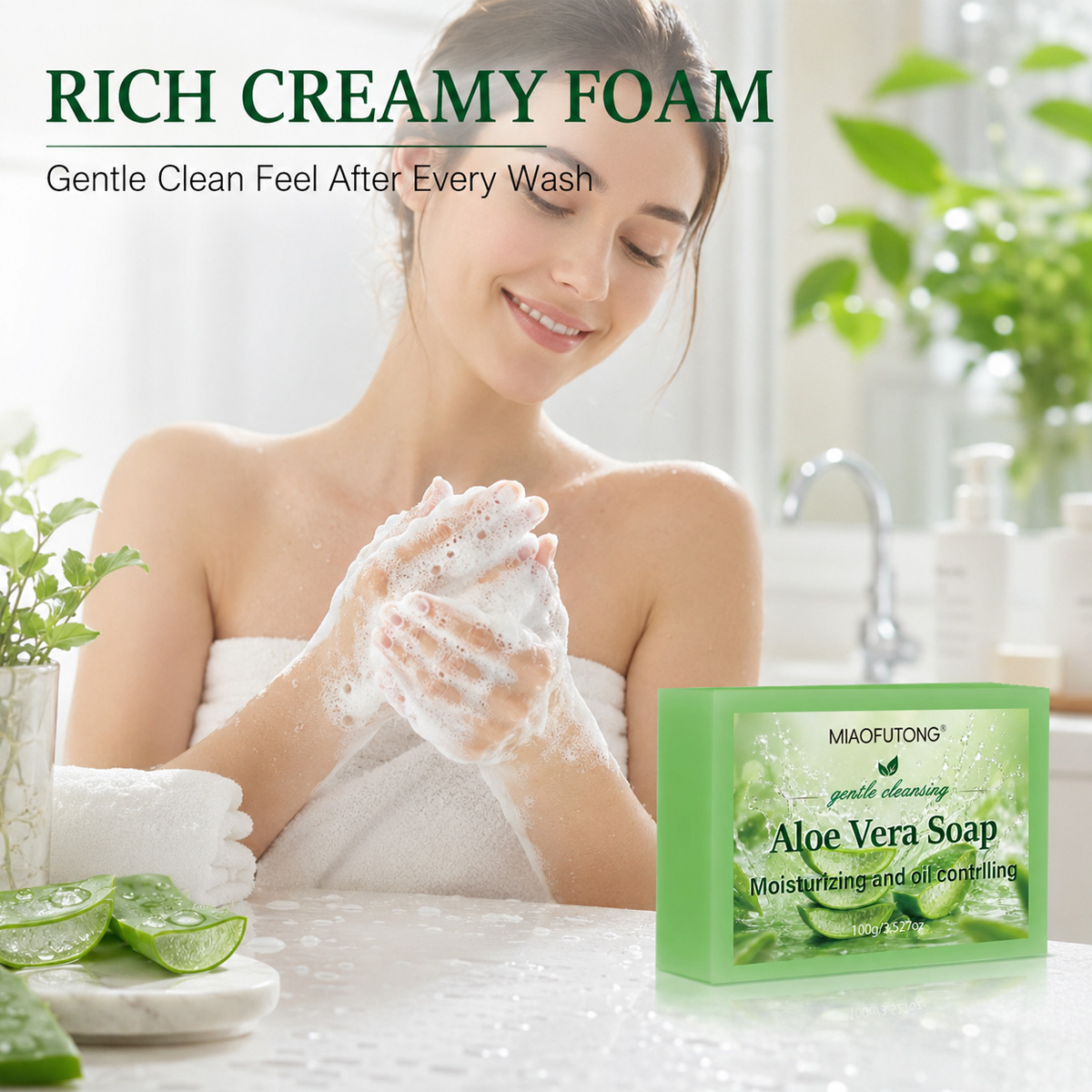 4 in 1 알로에 베라 수제 에센셜 오일 비누 보습  - Skincare Natur E 리뷰 및 가격