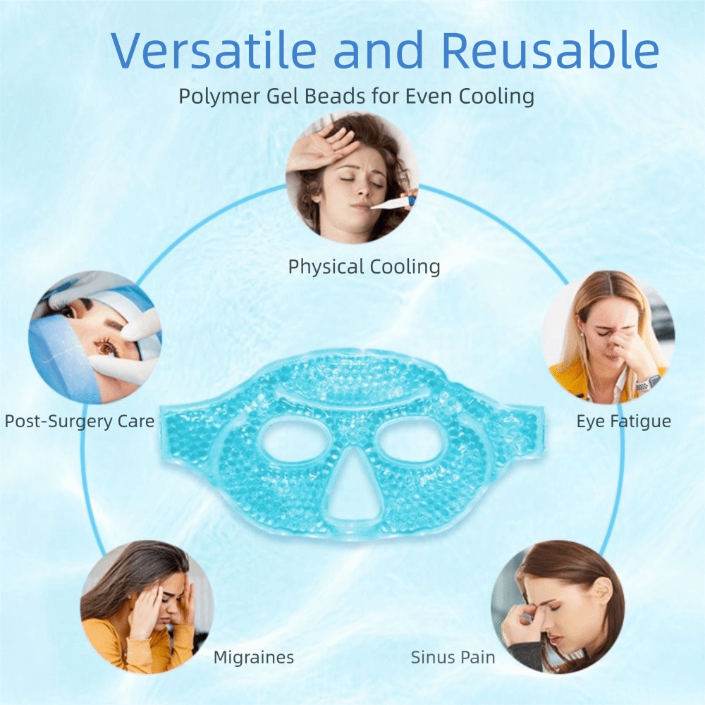 새로운 젤 비즈 압축 아이스 젤 아이 페이스 마스크 재 - Skincare You 리뷰 및 가격